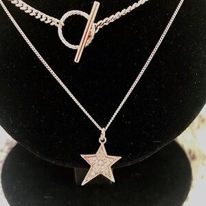 Park Lane Gold Plate Pave Crystal Star Necklace Set